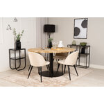 Round dining set (cirebon, velvet)