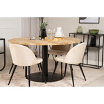 Round dining set (cirebon, velvet)