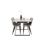 Rectangular dining set (estelle, polar)