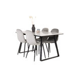 Rectangular dining set (estelle, polar)