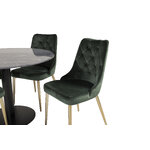 Round dining set (estelle, velvet deluxe)