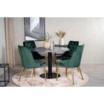 Round dining set (estelle, velvet deluxe)