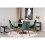 Round dining set (estelle, velvet deluxe)