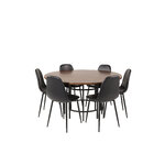 Round dining set (copenhagen, polar)