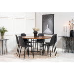 Round dining set (copenhagen, polar)