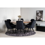 Round dining set (copenhagen, velvet deluxe)