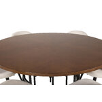 Round dining set (copenhagen, velvet)