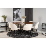 Round dining set (copenhagen, velvet)