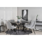 Round dining set (copenhagen, velvet deluxe)