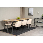 Rectangular dining set (cirebon, velvet)