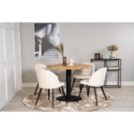 Round dining set (cirebon, velvet)