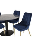 Round dining set (estelle, velvet deluxe)