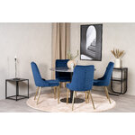 Round dining set (estelle, velvet deluxe)