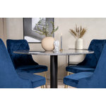 Round dining set (estelle, velvet deluxe)