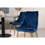 Round dining set (estelle, velvet deluxe)