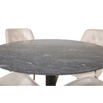 Round dining set (estelle, velvet deluxe)