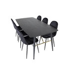 Rectangular dining set (gold, polar)