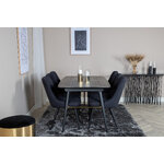 Rectangular dining set (gold, velvet deluxe)