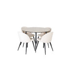 Round dining set (silar, velvet)