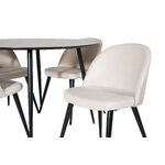 Round dining set (silar, velvet)