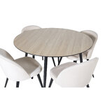 Round dining set (silar, velvet)