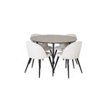 Round dining set (silar, velvet)