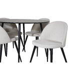 Round dining set (silar, velvet)