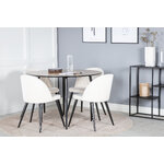 Round dining set (silar, velvet)