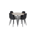 Round dining set (silar, polar)