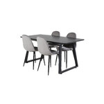 Rectangular dining set (inca, polar)