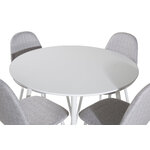 Round dining set (plaza, polar)