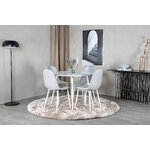 Round dining set (plaza, polar)