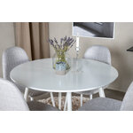 Round dining set (plaza, polar)