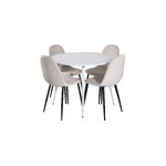 Round dining set (plaza, polar)