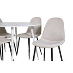 Round dining set (plaza, polar)