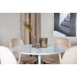 Round dining set (plaza, polar)