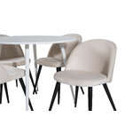 Round dining set (plaza, velvet)