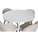 Round dining set (plaza, velvet)