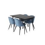 Rectangular dining set (silar, velvet)