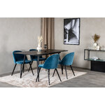 Rectangular dining set (silar, velvet)