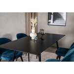 Rectangular dining set (silar, velvet)