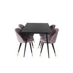 Rectangular dining set (silar, velvet)