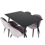 Rectangular dining set (silar, velvet)