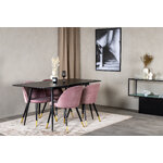 Rectangular dining set (silar, velvet)