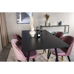 Rectangular dining set (silar, velvet)