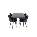 Rectangular dining set (silar, velvet)