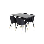 Rectangular dining set (silar, velvet)