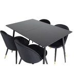 Rectangular dining set (silar, velvet)