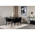 Rectangular dining set (silar, velvet)