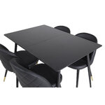 Rectangular dining set (silar, velvet)